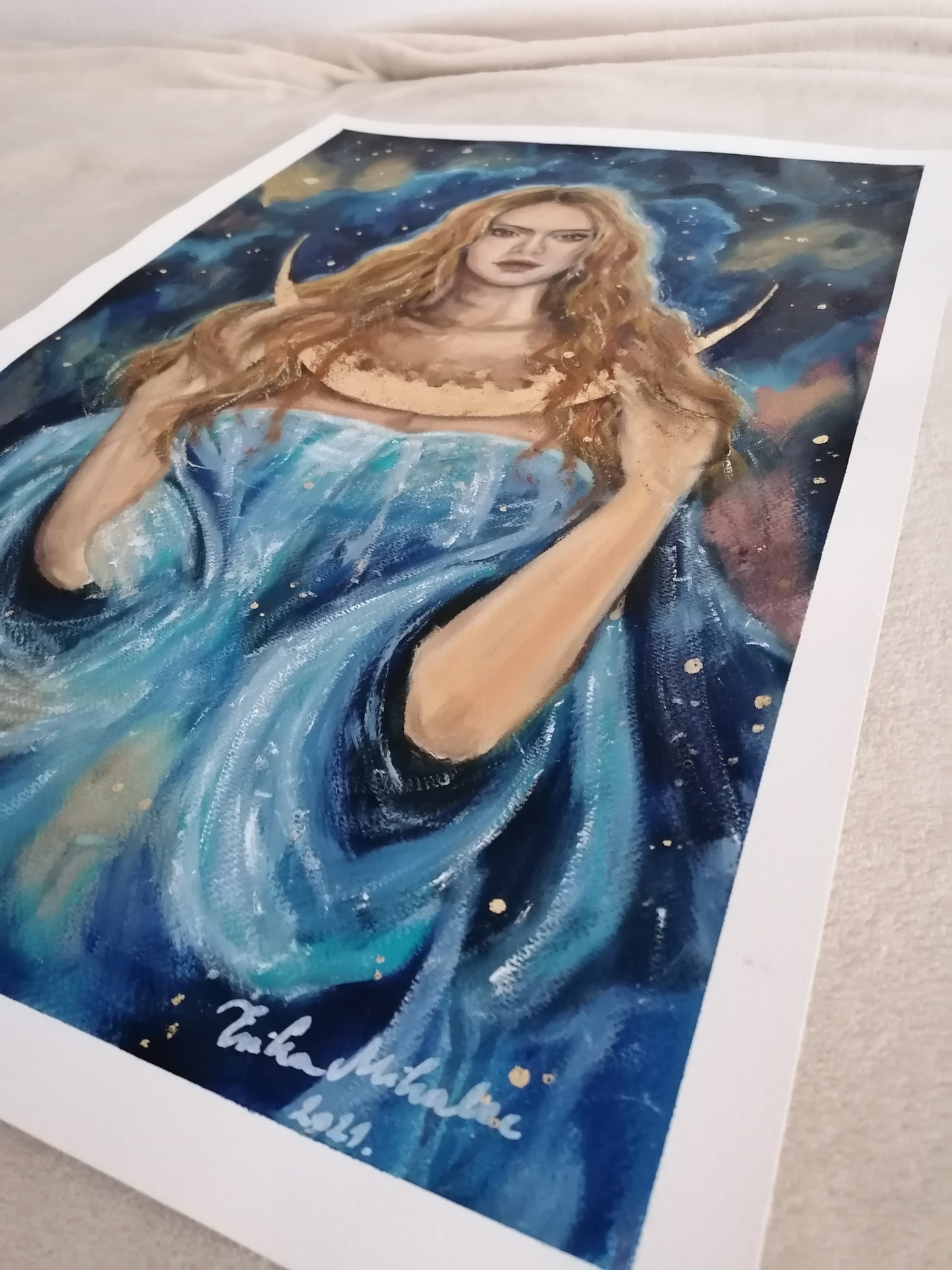 "Goddess of the Moon" Original Painting