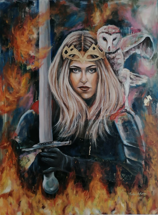 "Hope is a Fire to Keep Us Warm" Original Painting