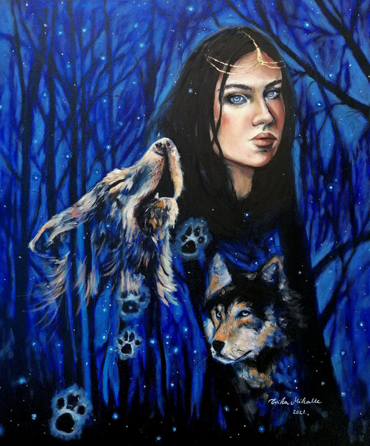 "Running with the Wolves" Original Painting