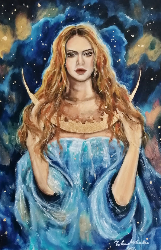 "Goddess of the Moon" Original Painting