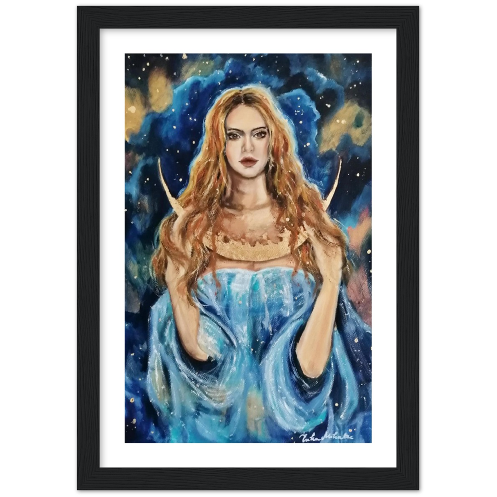 Goddess of the Moon Premium Matte Paper Poster with Frame