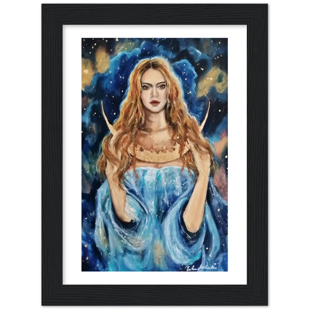 Goddess of the Moon Premium Matte Paper Poster with Frame