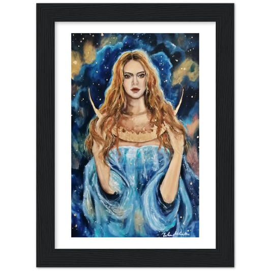 Goddess of the Moon Premium Matte Paper Poster with Frame